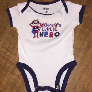 Mommy’s little hero onesie